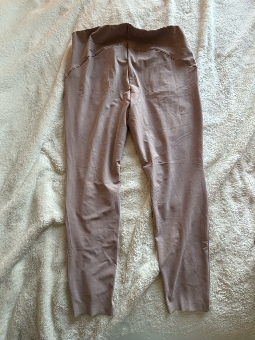 Old Navy Pale Mauve High-Waist Track Pants (Travel Capsule Item)